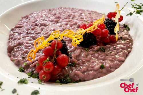 Chef a Casa Tua: Risotto Mirtilli e Gorgonzola