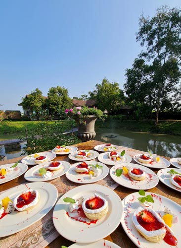 Rinfresco per cresima vista lago a Como